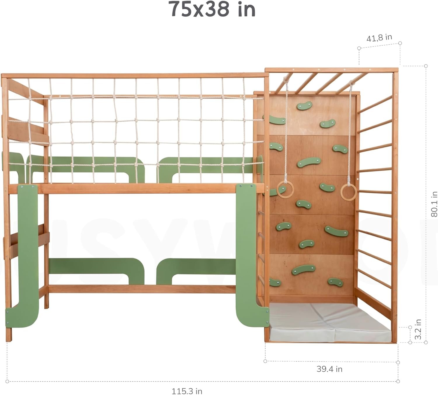 Montessori Twin Bunk Bed for Toddlers
