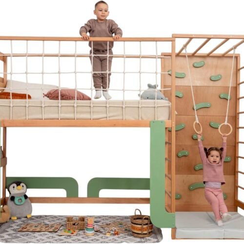 Montessori Twin Bunk Bed for Toddlers 