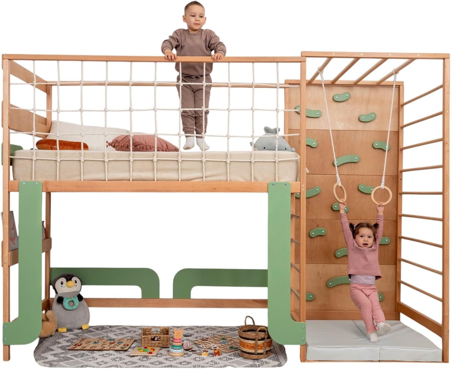 Montessori Twin Bunk Bed for Toddlers