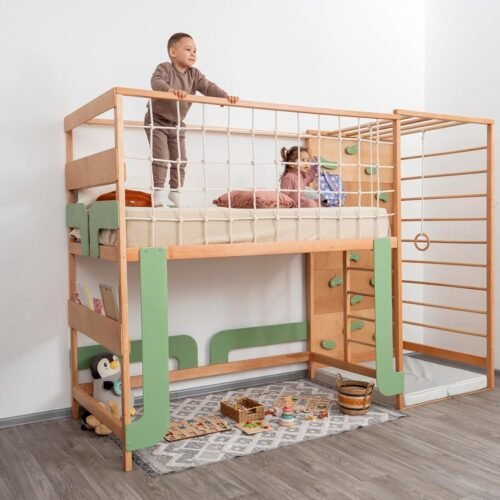 Montessori Twin Bunk Bed for Toddlers 