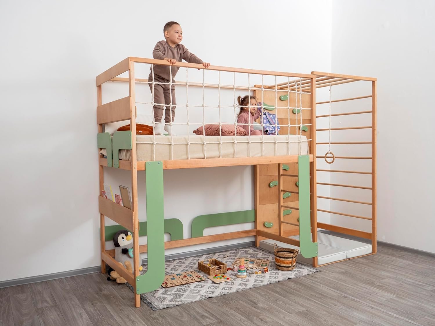 Montessori Twin Bunk Bed for Toddlers