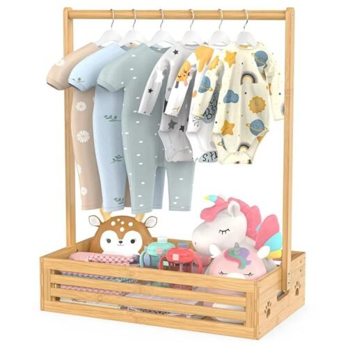 Storage Box & Hanging Rod for Kids