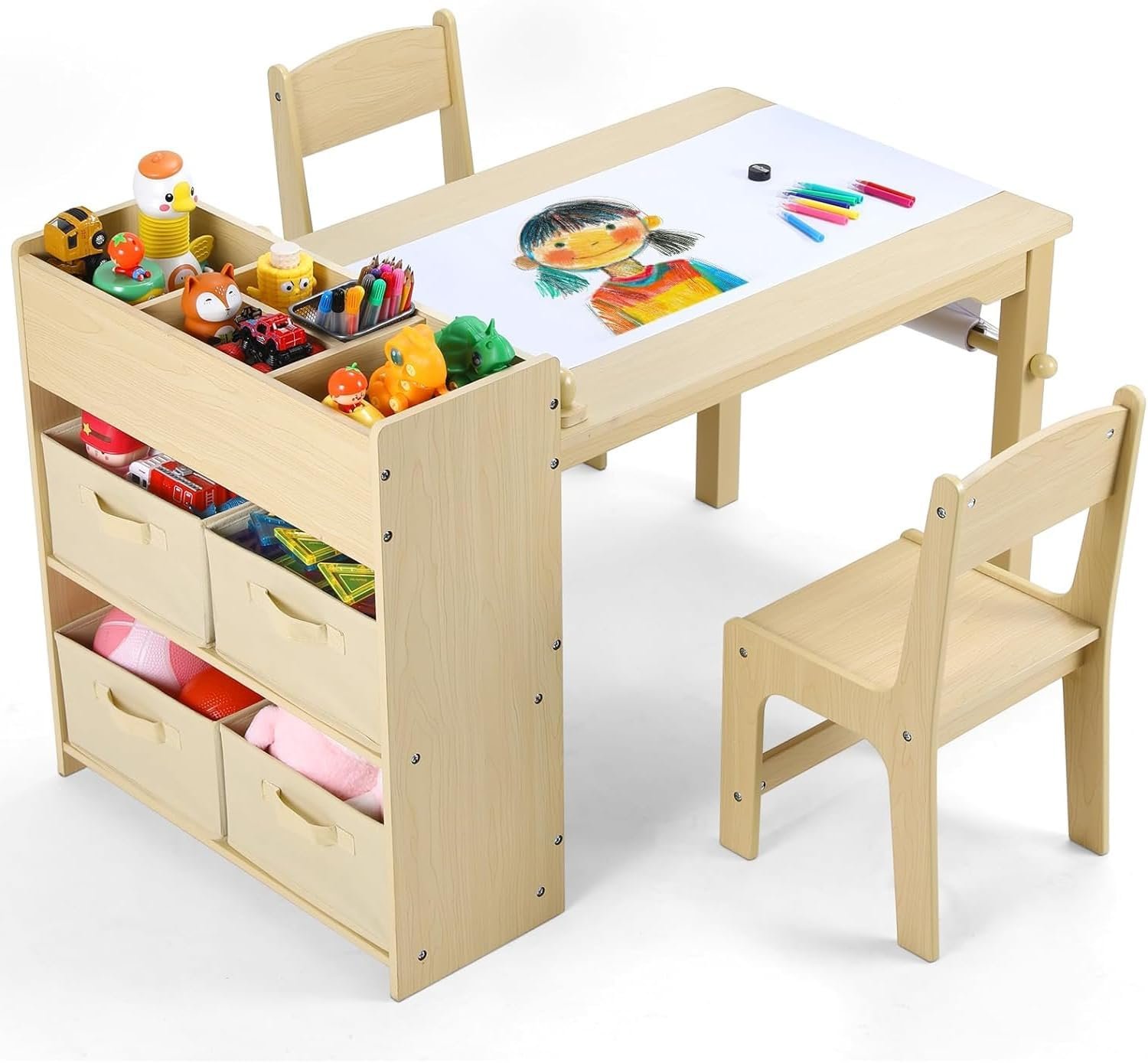 Kids Art Table and Chairs Set