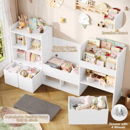 Kids Bookshelf Toy Organiser