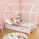 Kids Daybed with Roof for Girls & Boys