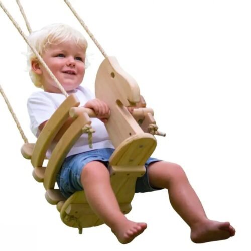 Wooden Horse Baby Swing