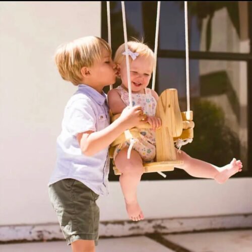 Wooden Horse Baby Swing