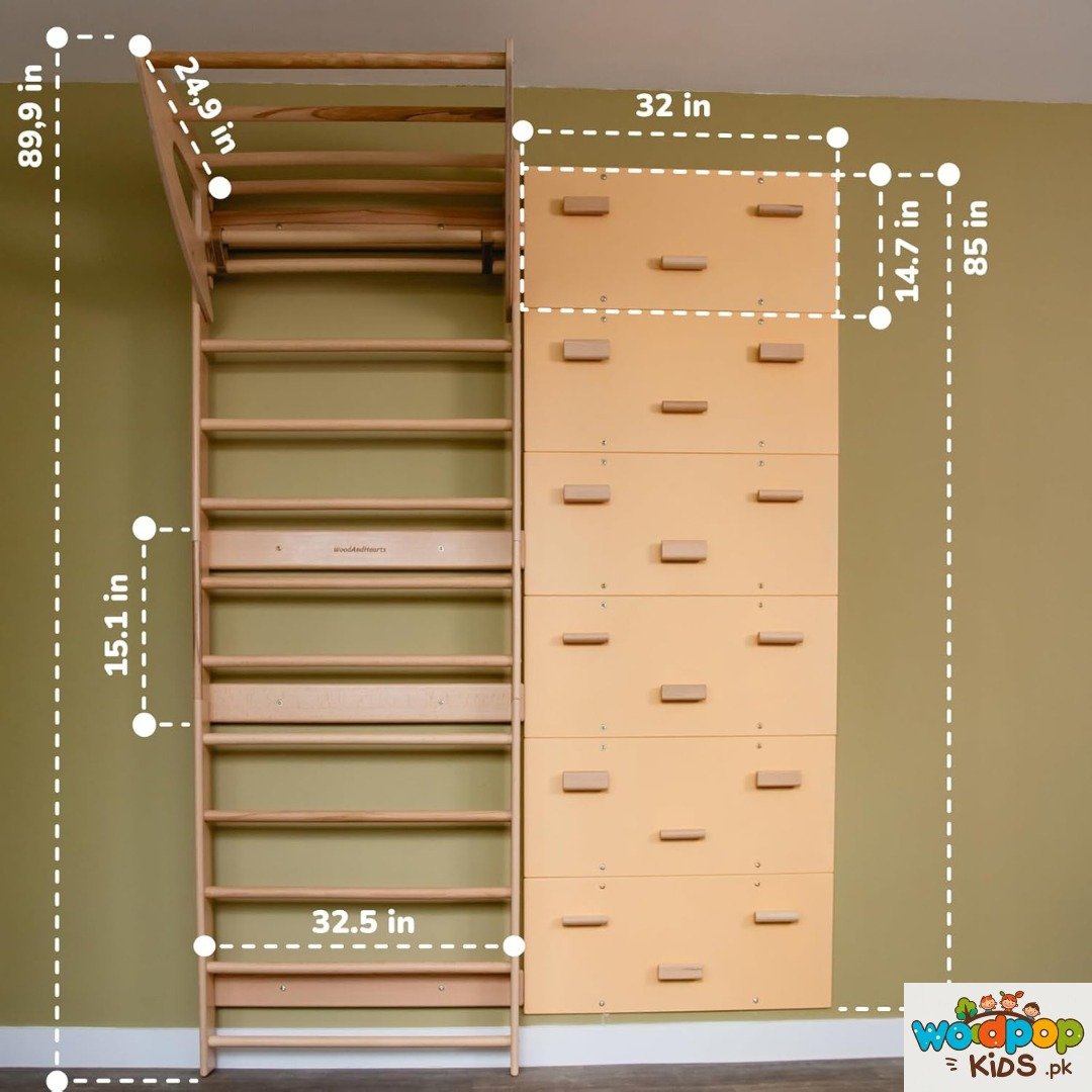 Swedish Ladder with Wall Climbing for Adults