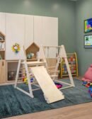 Wooden Jungle Gym and Playground Set for Kids 