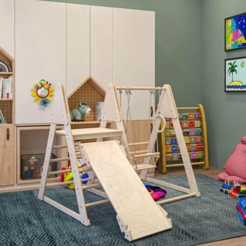 Wooden Jungle Gym and Playground Set for Kids 