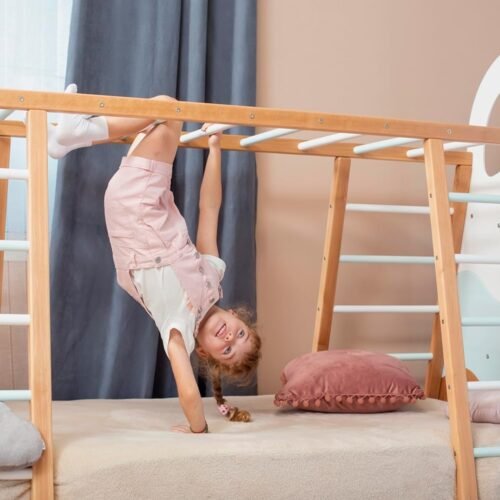 Wood Toddler Climbing Bed 