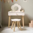 Kids Dressing Table with Mirror and Chair 