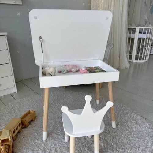 Montessori Kids Table and Bear Chair Set