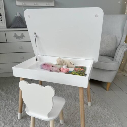 Montessori Kids Table and Bear Chair Set