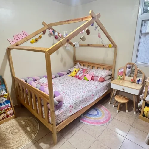 Kids Floor Bed with House Shape 