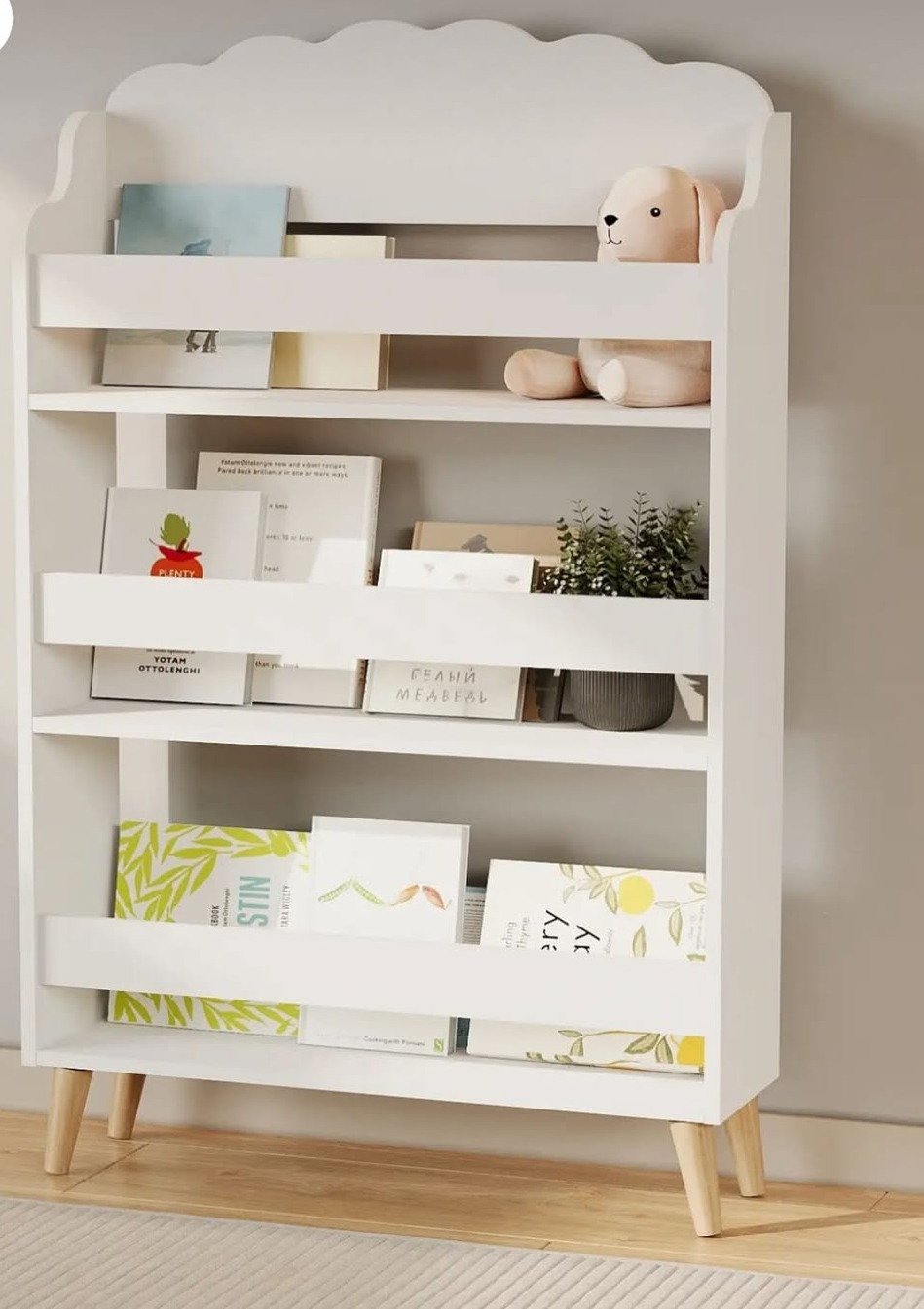 3-Tier Wooden Modern Wall-Mounted Shelf 