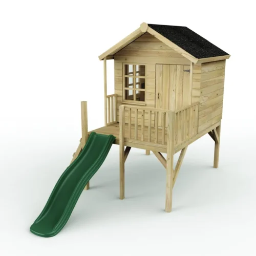Wooden Kids Playhouse with Slide