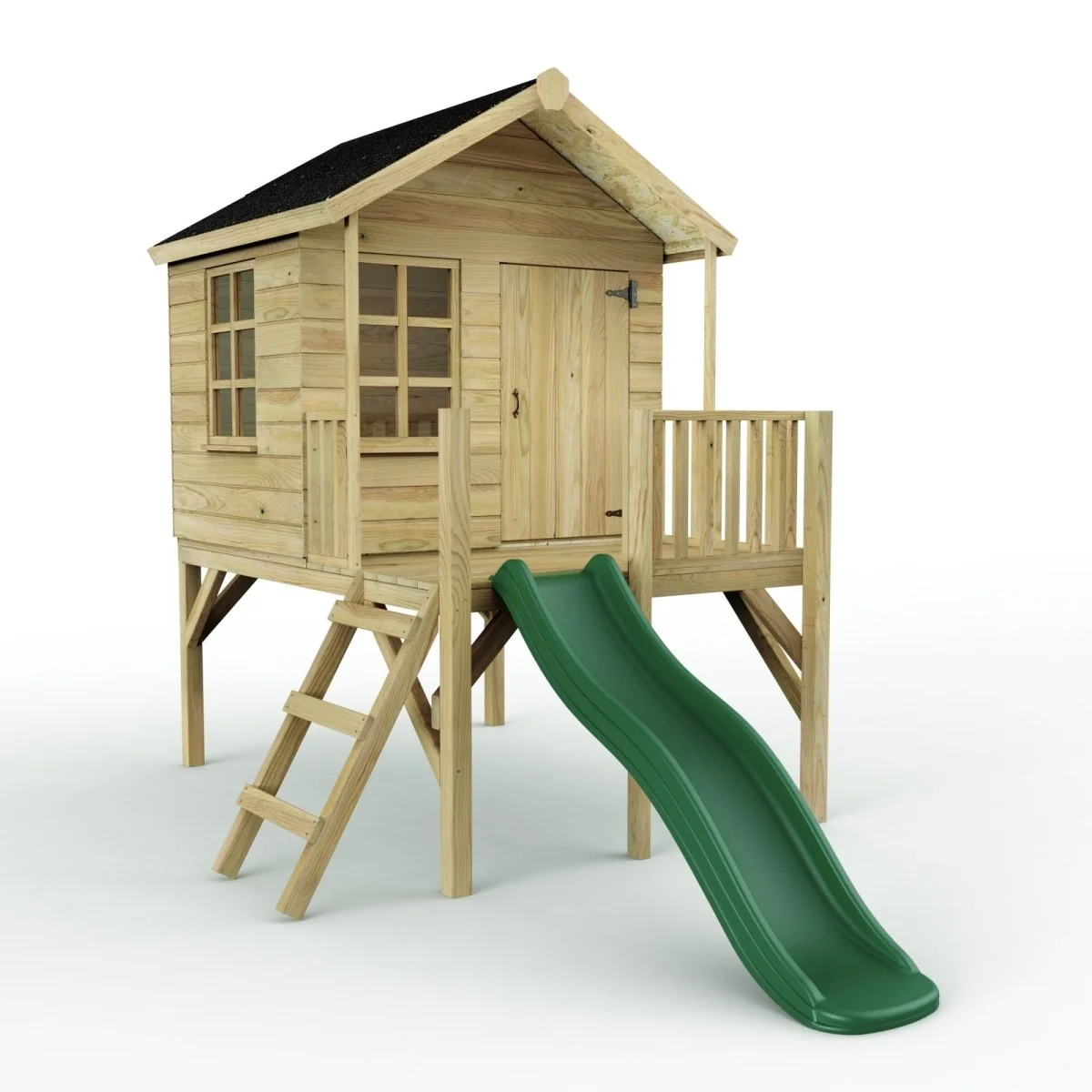 Wooden Kids Playhouse with Slide